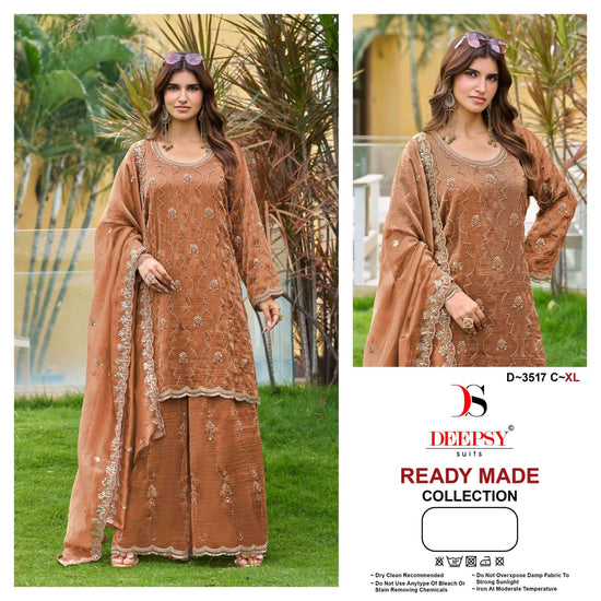 DEEPSY SUIT D-3517 Salsa Silk Embroidered Pakistani Suit Set