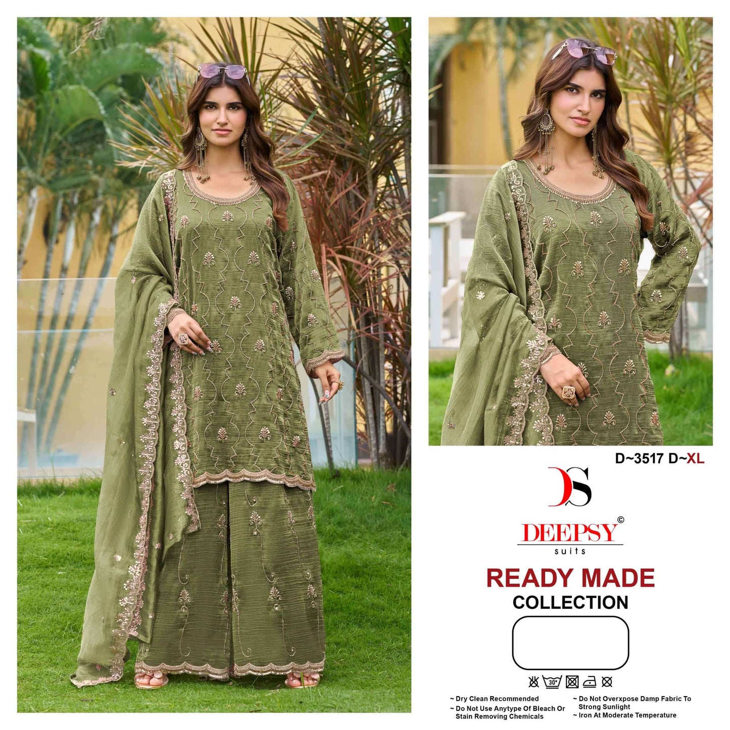 DEEPSY SUIT D-3517 Salsa Silk Embroidered Pakistani Suit Set