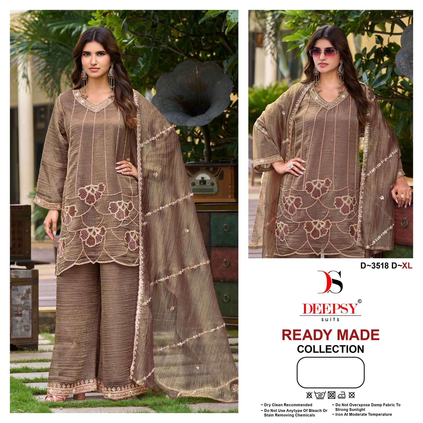DEEPSY SUIT D-3518 A TO D Series Salsa Silk Embroidered Pakistani Suit Set