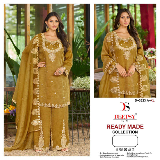 DEEPSY SUIT D-3523 Salsa Silk Embroidered Pakistani Suit Set