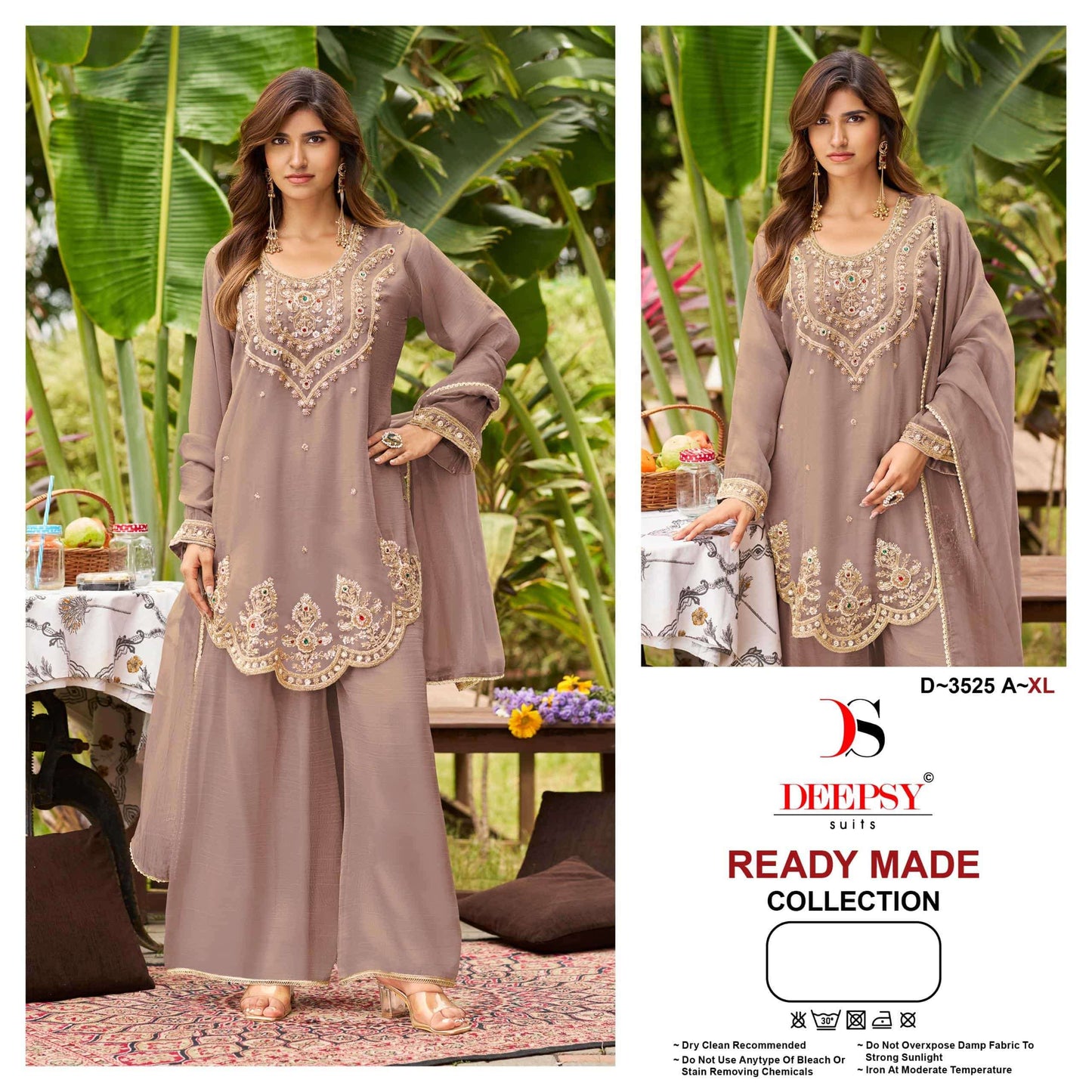 DEEPSY SUIT D-3525 Salsa Silk Ready-to-Wear Pakistani Suit Set