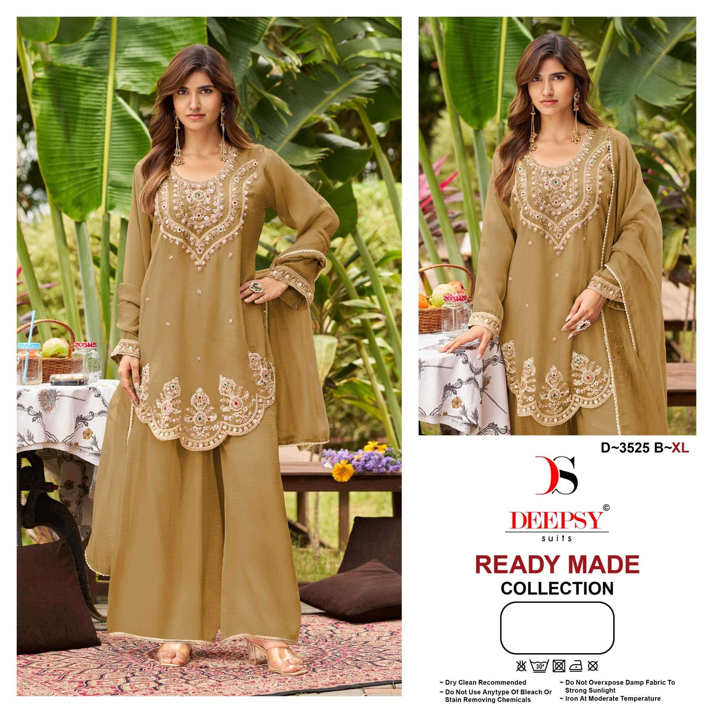 DEEPSY SUIT D-3525 Salsa Silk Ready-to-Wear Pakistani Suit Set