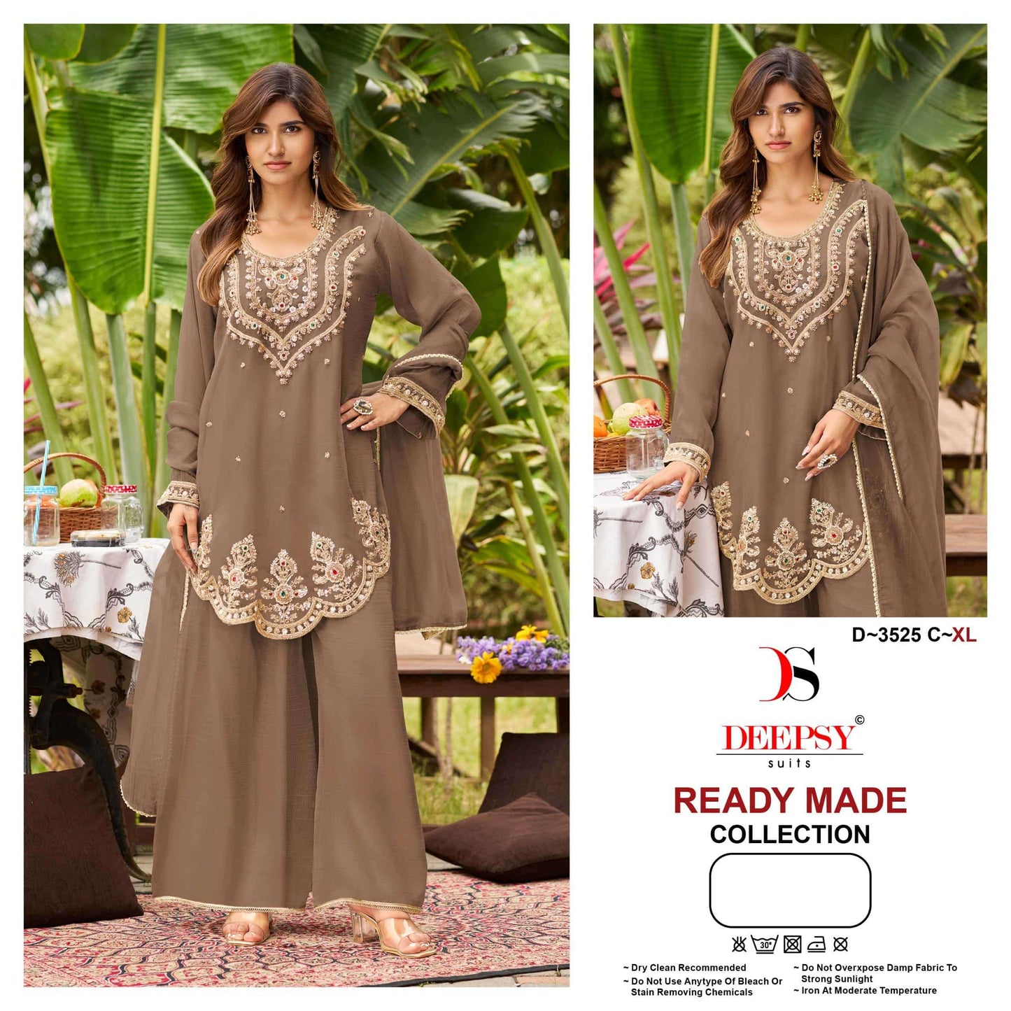 DEEPSY SUIT D-3525 Salsa Silk Ready-to-Wear Pakistani Suit Set