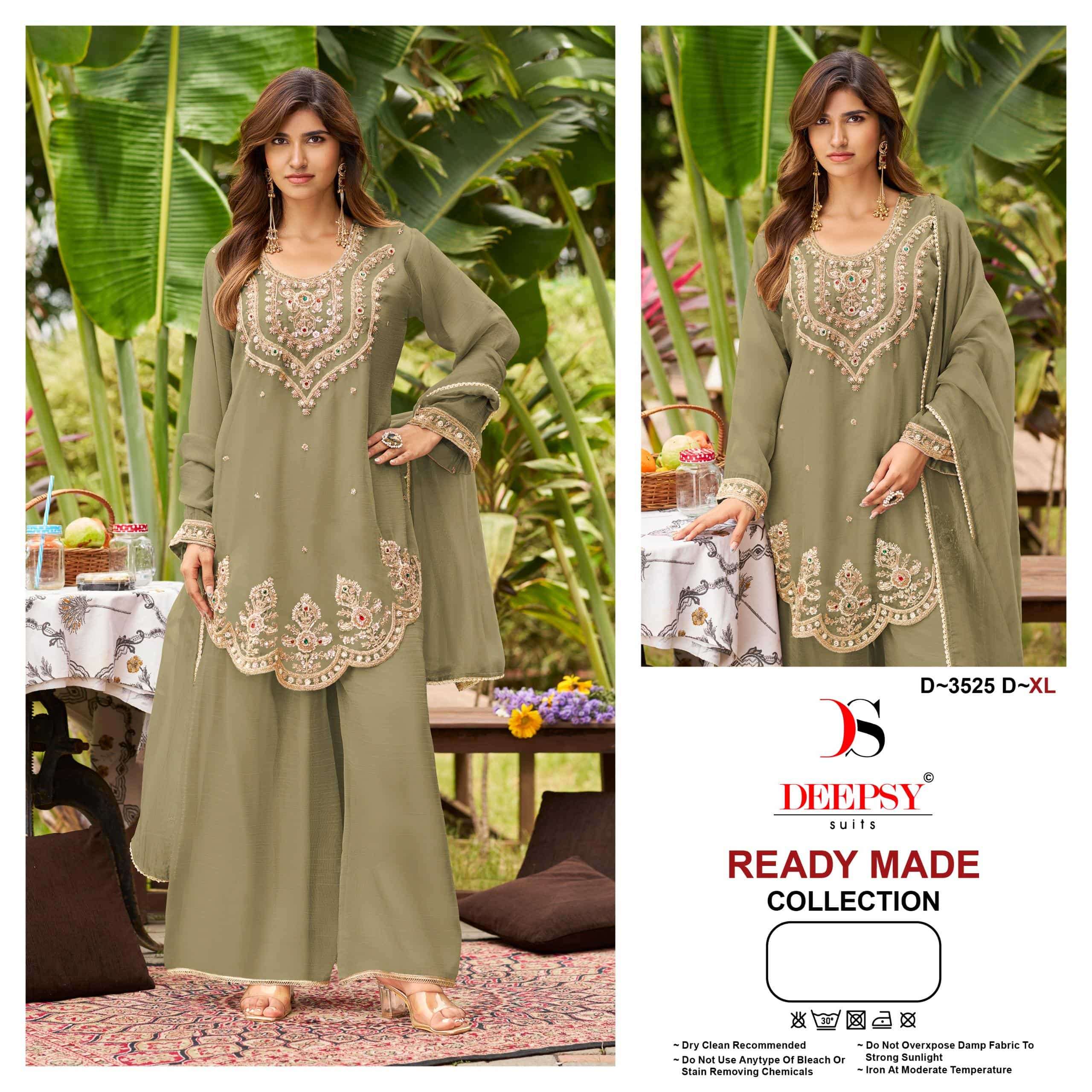DEEPSY SUIT D-3525 Salsa Silk Ready-to-Wear Pakistani Suit Set