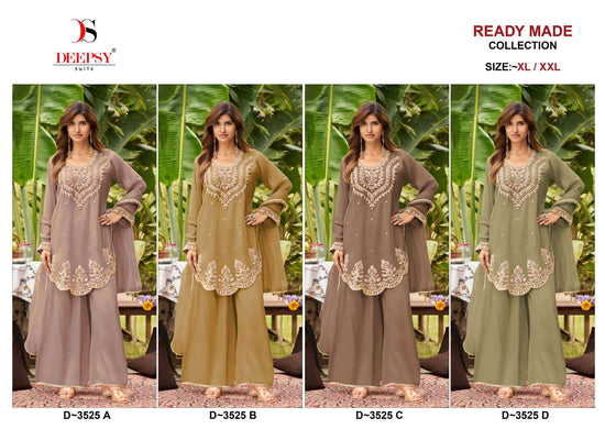 DEEPSY SUIT D-3525 Salsa Silk Ready-to-Wear Pakistani Suit Set