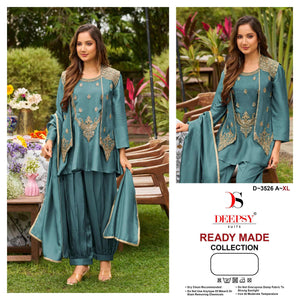 DEEPSY SUIT D-3526 Viscose Tissue Silk Embroidered Pakistani Suit Set