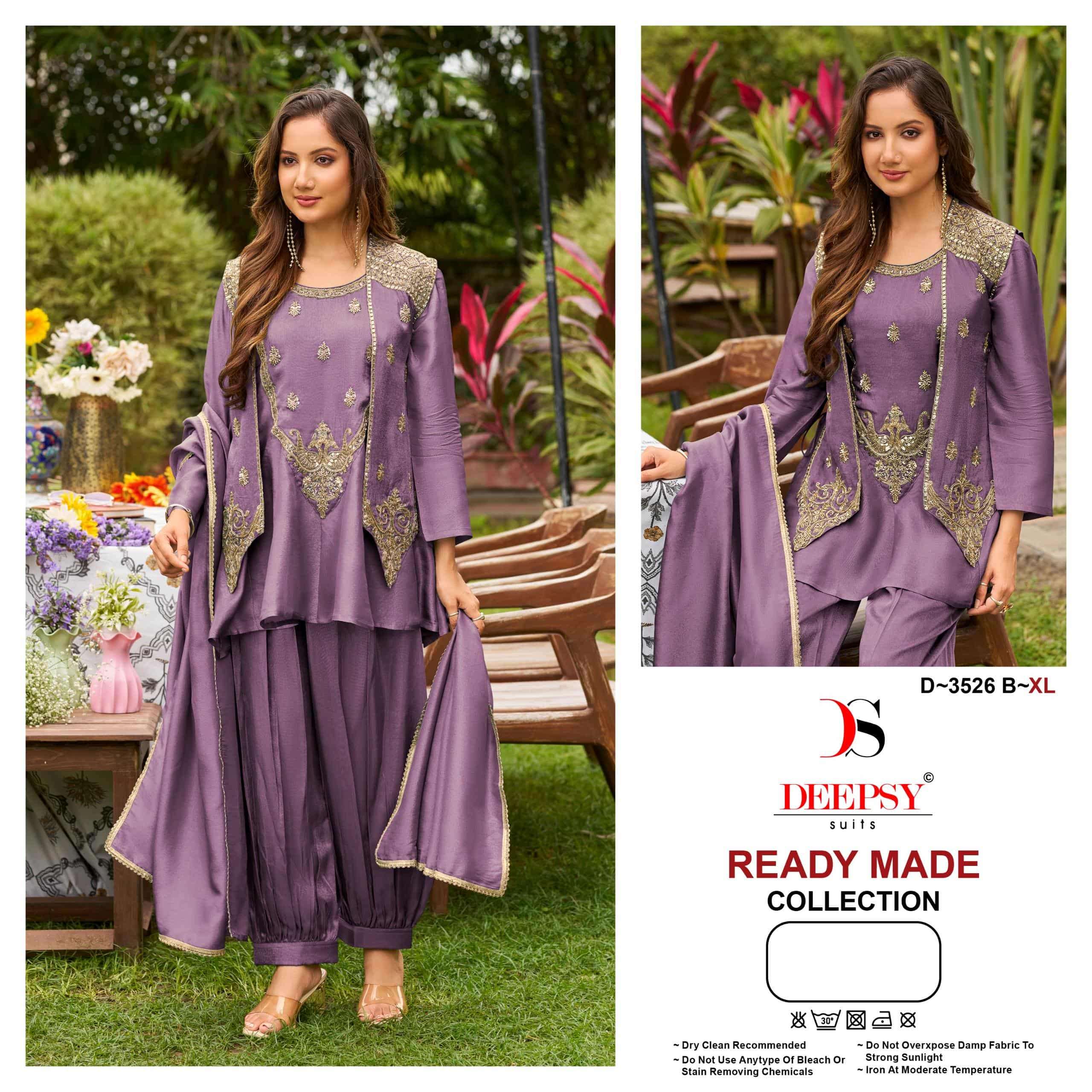 DEEPSY SUIT D-3526 Viscose Tissue Silk Embroidered Pakistani Suit Set