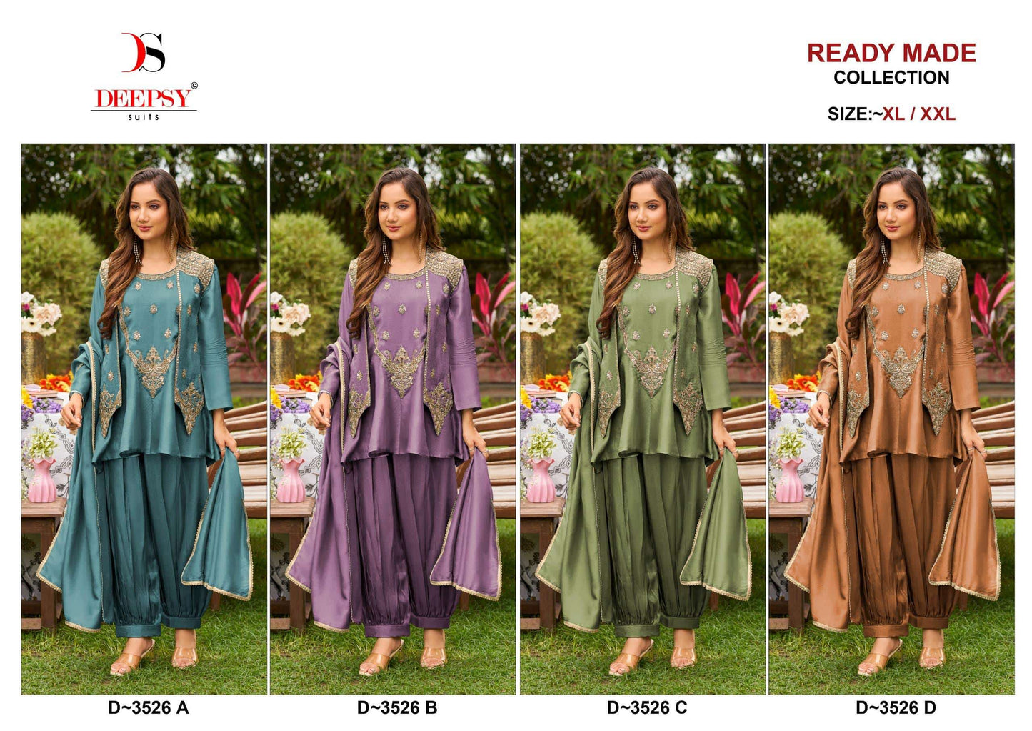 DEEPSY SUIT D-3526 Viscose Tissue Silk Embroidered Pakistani Suit Set