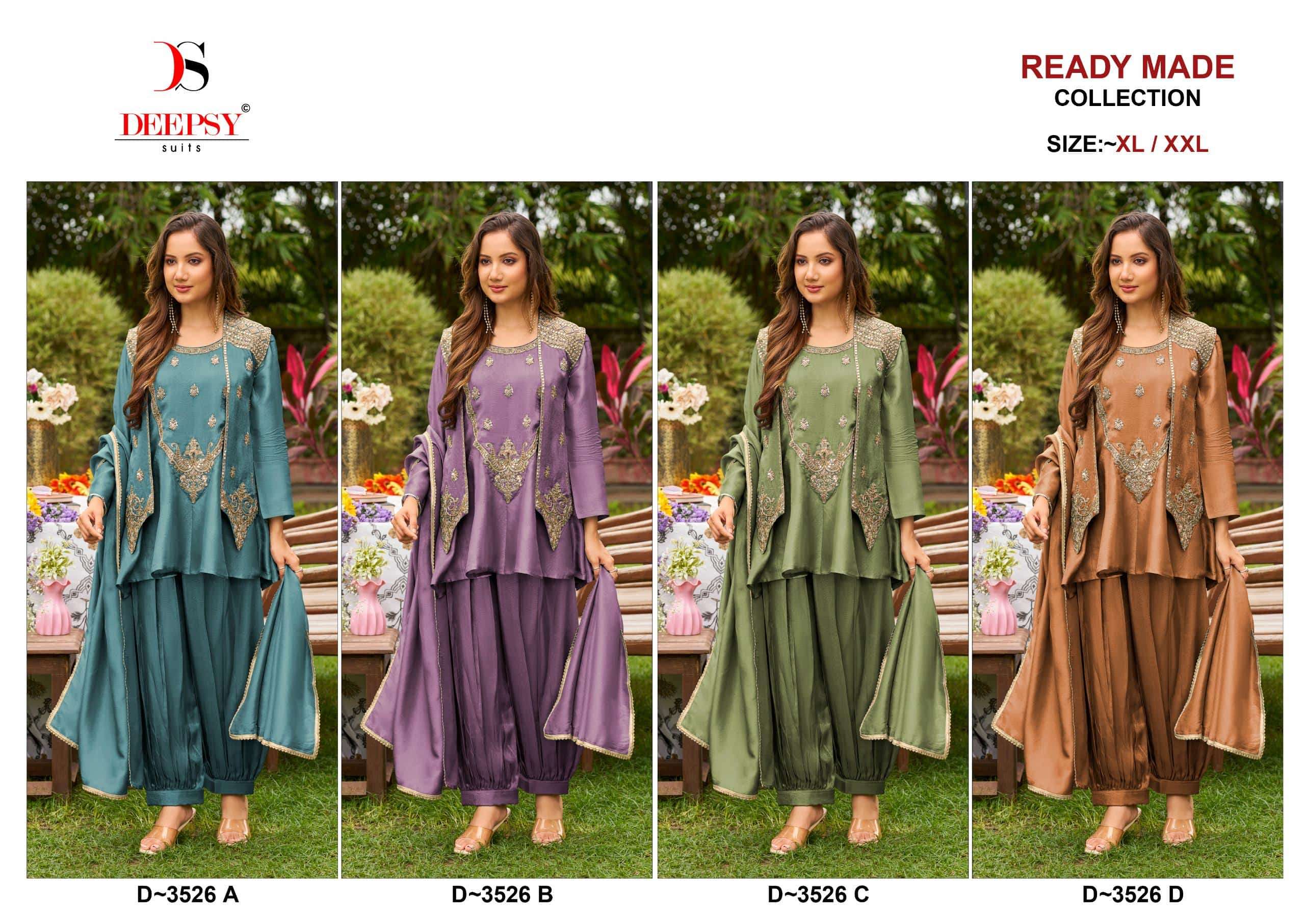 DEEPSY SUIT D-3526 Viscose Tissue Silk Embroidered Pakistani Suit Set