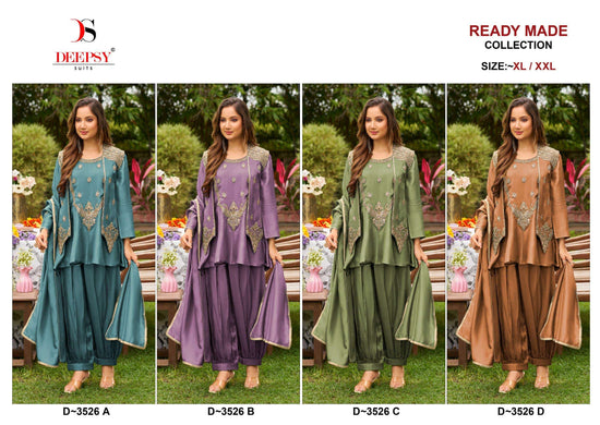 DEEPSY SUIT D-3526 Viscose Tissue Silk Embroidered Pakistani Suit Set