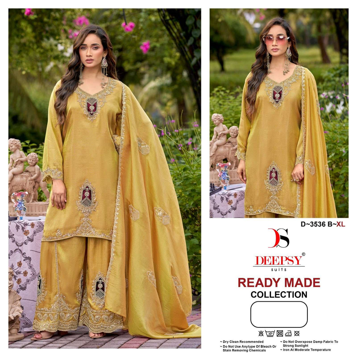 Deepsy Suit D-3536 A To D Viscose Tissue Silk Embroidery Stitched Dress
