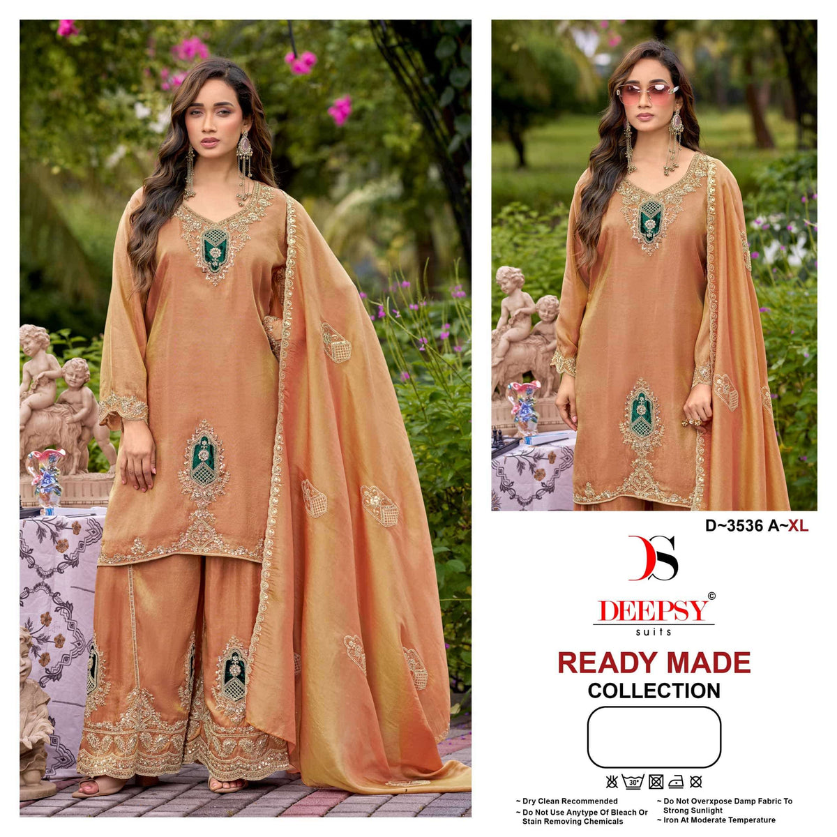 Deepsy Suit D-3536 A To D Viscose Tissue Silk Embroidery Stitched Dress