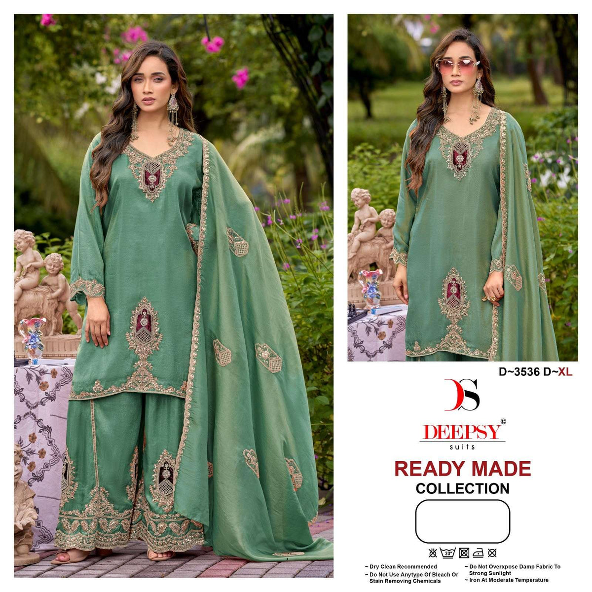 Deepsy Suit D-3536 A To D Viscose Tissue Silk Embroidery Stitched Dress