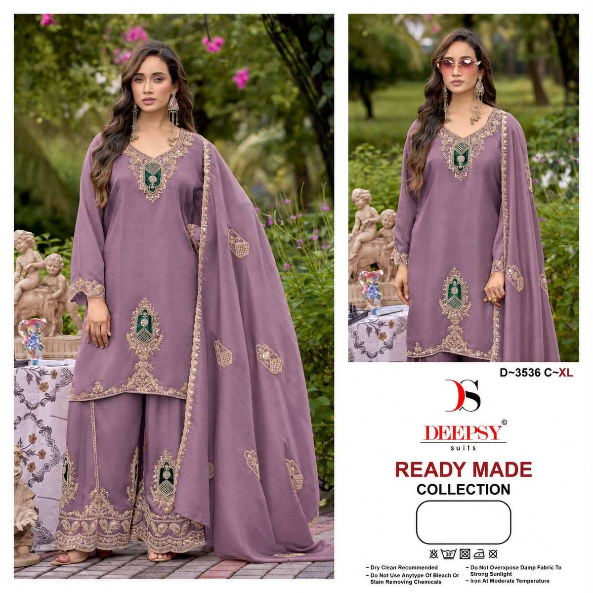 Deepsy Suit D-3536 A To D Viscose Tissue Silk Embroidery Stitched Dress