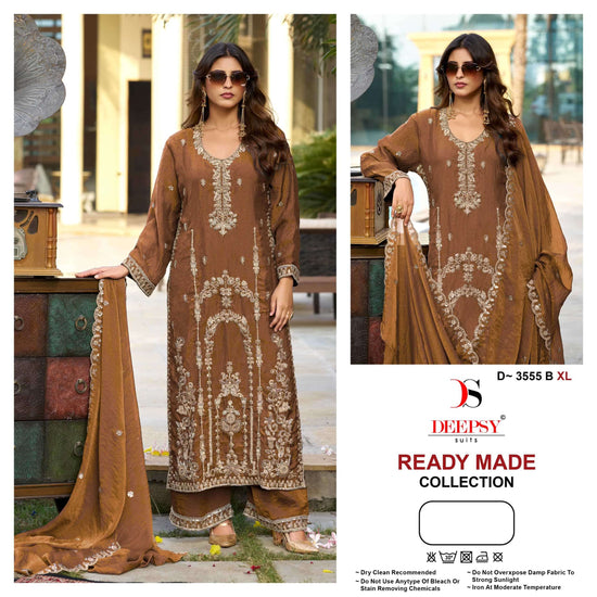 Deepsy Suit D-3555 Ancy Moss Silk Pakistani Suit