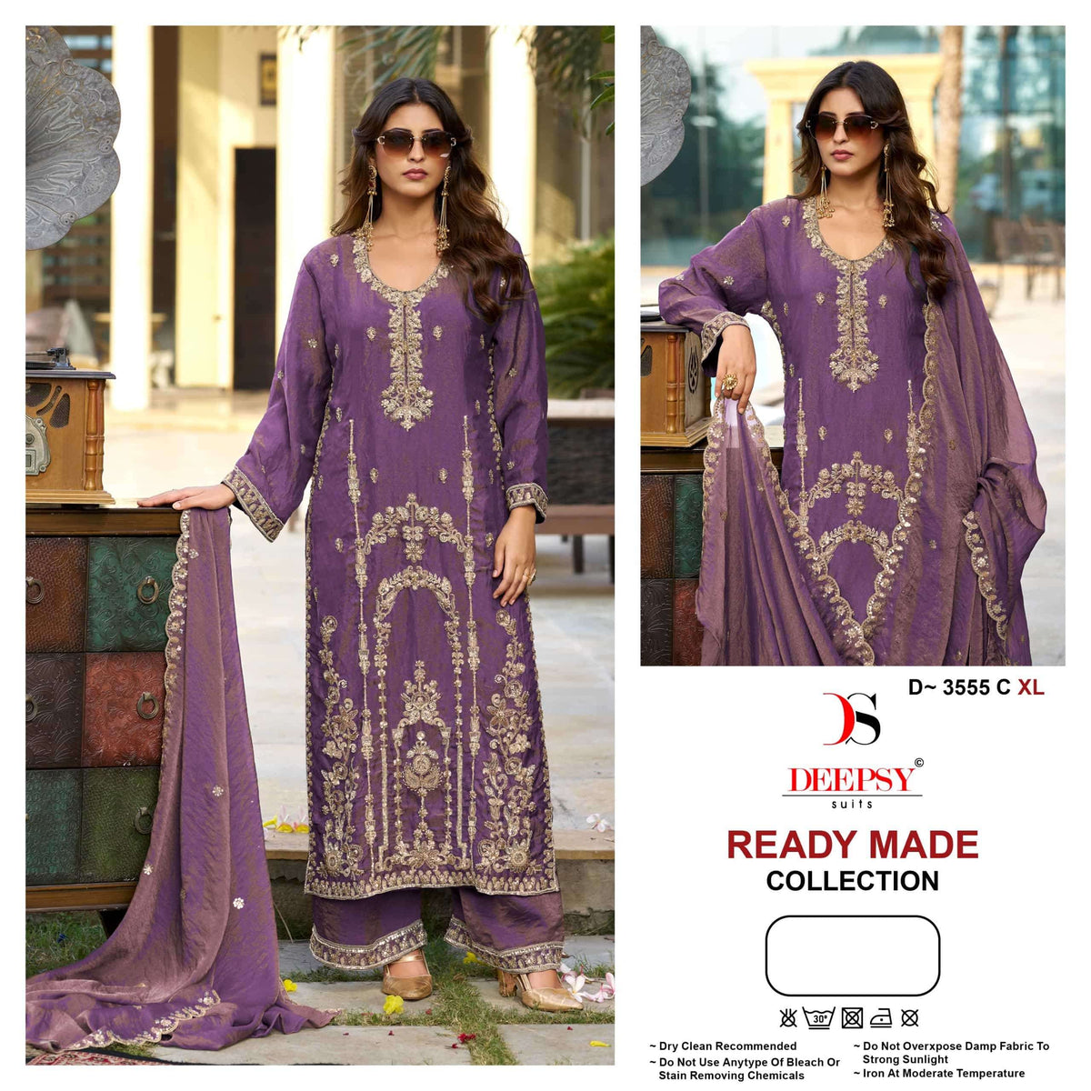 Deepsy Suit D-3555 Ancy Moss Silk Pakistani Suit