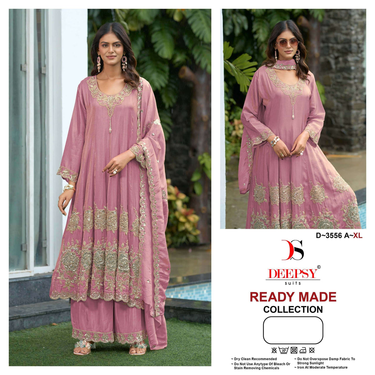 Deepsy Suit D-3556 Viscose Tissue Silk Embroidery Anarkali Stitched Dress