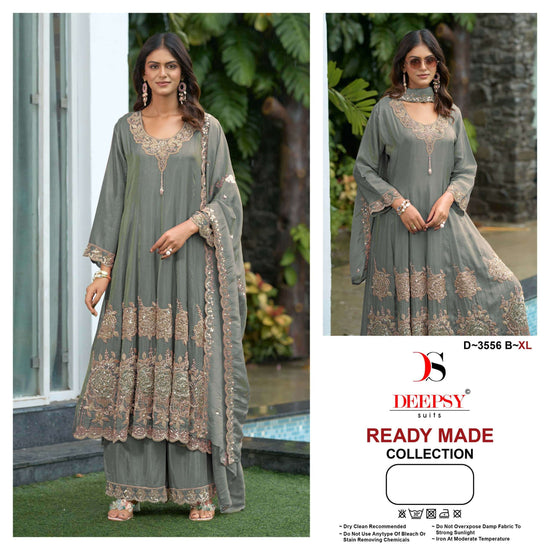 Deepsy Suit D-3556 Viscose Tissue Silk Embroidery Anarkali Stitched Dress