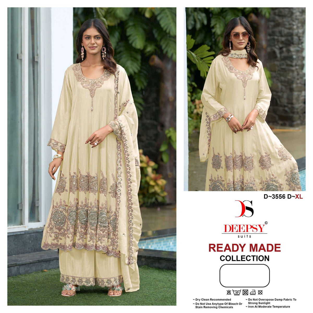 Deepsy Suit D-3556 Viscose Tissue Silk Embroidery Anarkali Stitched Dress