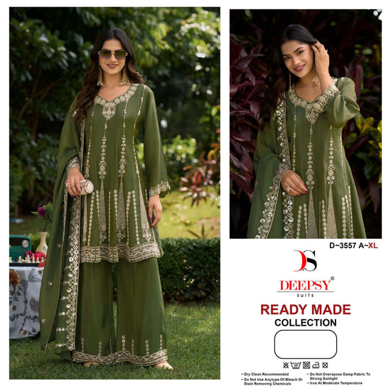 DEEPSY SUIT D-3557 Viscose Tissue Silk Embroidered Pakistani Suit Set