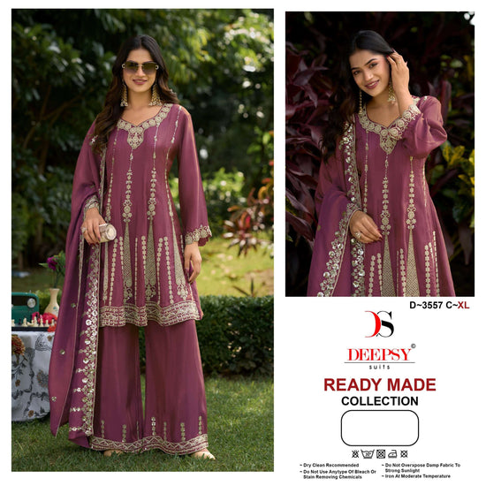 DEEPSY SUIT D-3557 Viscose Tissue Silk Embroidered Pakistani Suit Set