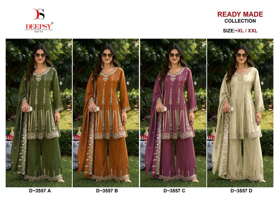 DEEPSY SUIT D-3557 Viscose Tissue Silk Embroidered Pakistani Suit Set