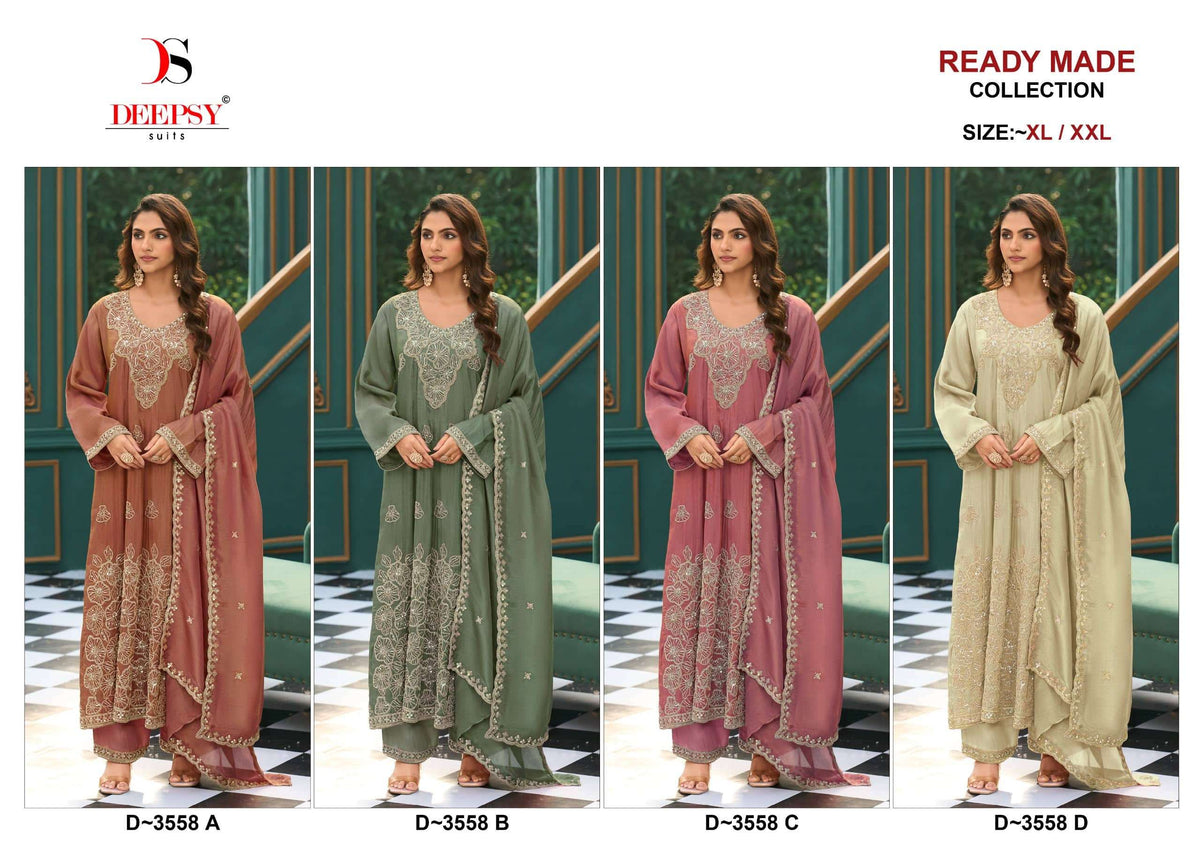 Deepsy Suit D-3558 Viscose Tissue Silk Pakistani Suit
