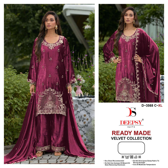 Deepsy Suit D-3568 Velvet Pakistani Suit