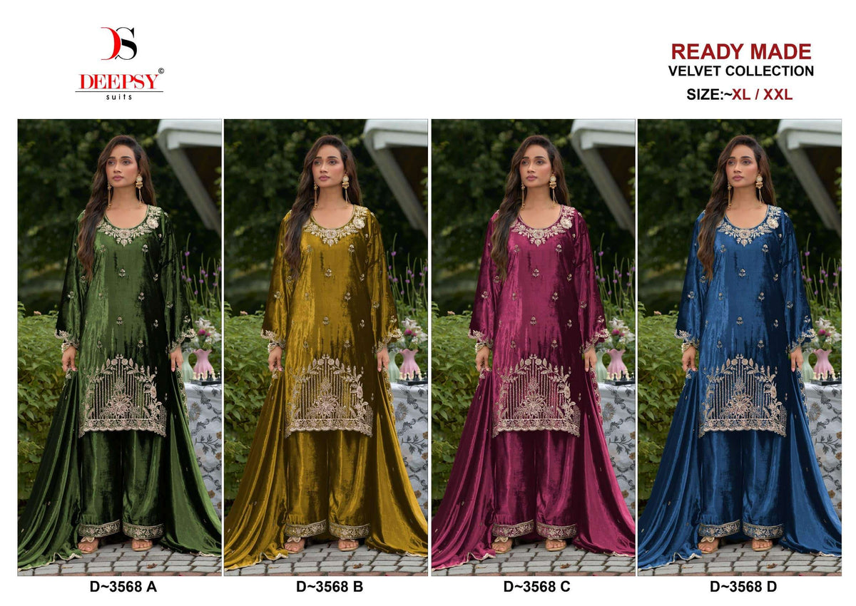 Deepsy Suit D-3568 Velvet Pakistani Suit