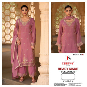 Deepsy Suit D-3571 Viscose Tissue Silk Embroidered Salwar Suit Set - Amrah Wholesale