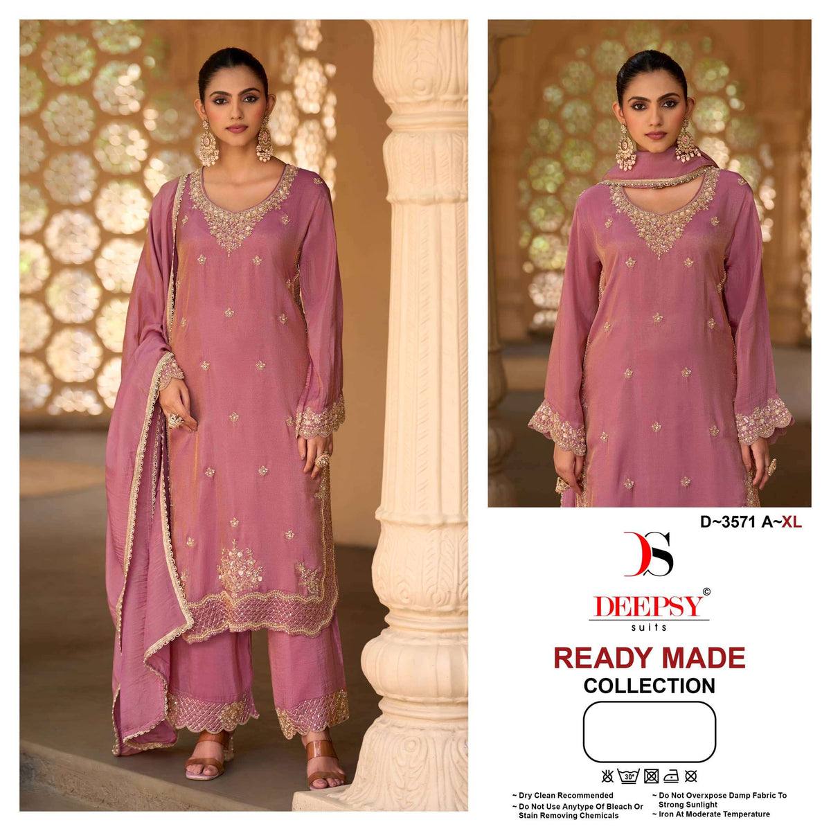 Deepsy Suit D-3571 Viscose Tissue Silk Embroidered Salwar Suit Set