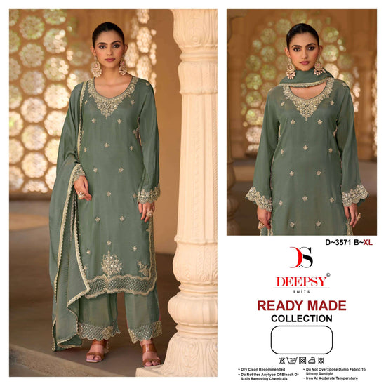 Deepsy Suit D-3571 Viscose Tissue Silk Embroidered Salwar Suit Set