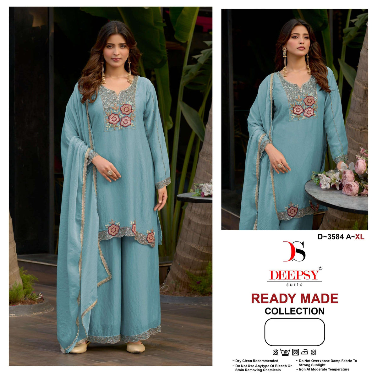 DEEPSY SUIT D-3584 Moss Silk Salwar Suit