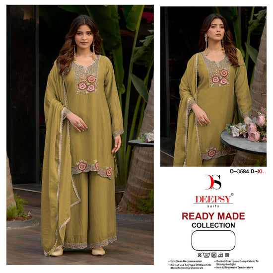 DEEPSY SUIT D-3584 Moss Silk Salwar Suit