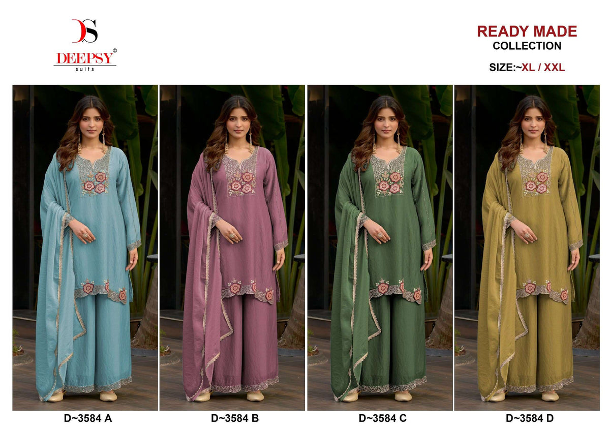 DEEPSY SUIT D-3584 Moss Silk Salwar Suit