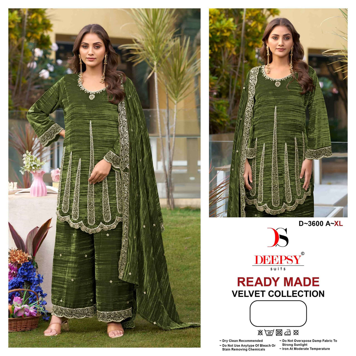 Deepsy Suit D-3600 Crush Velvet Stitched Suit