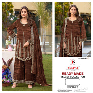 Deepsy Suit D-3600 Crush Velvet Stitched Suit