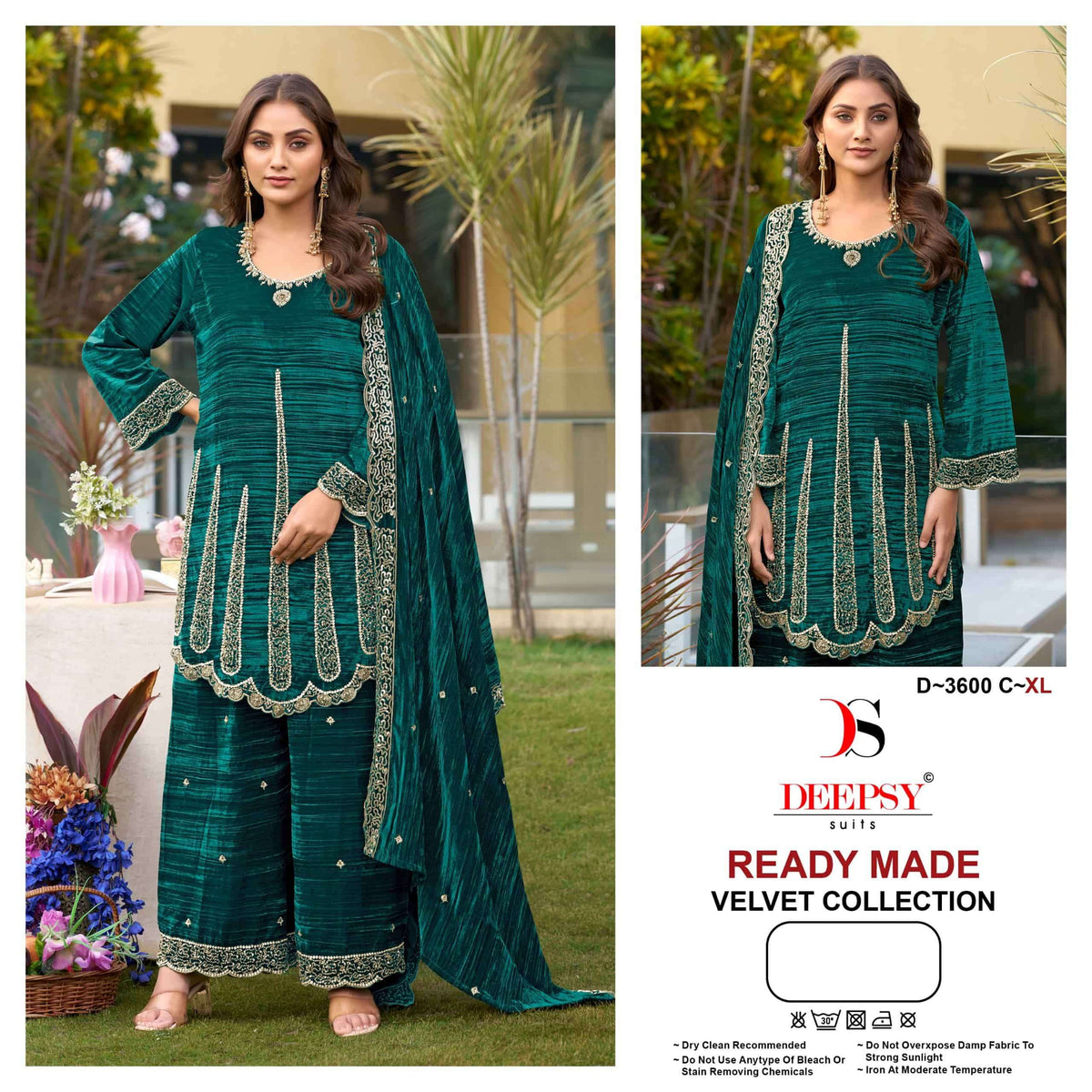 Deepsy Suit D-3600 Crush Velvet Stitched Suit