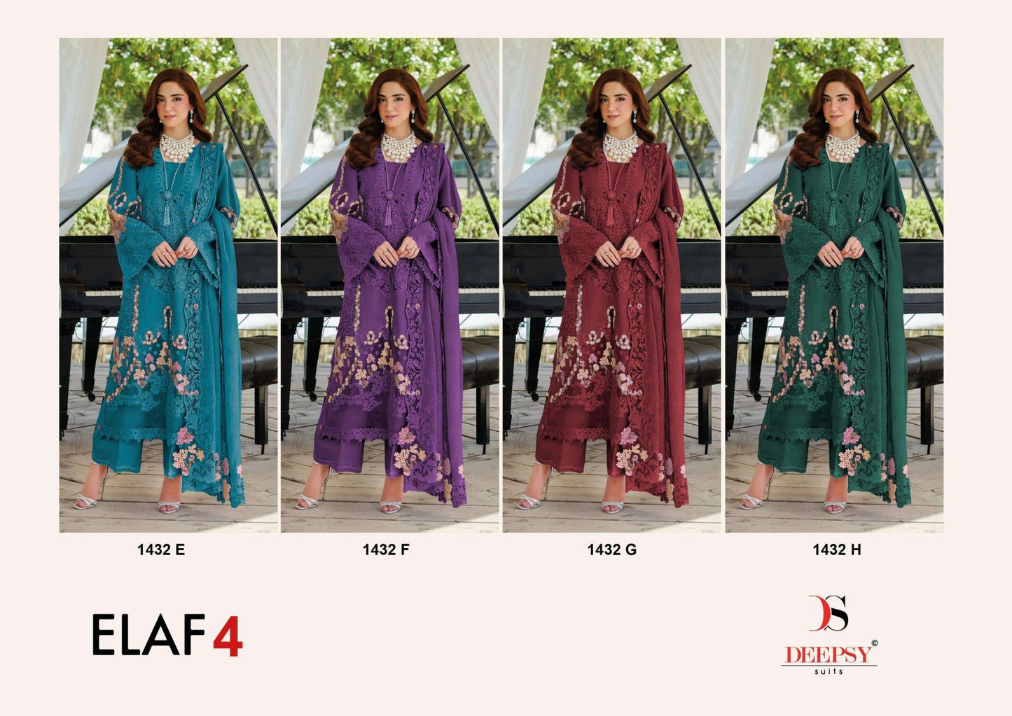 Deepsy Suit D - 1432 E To H - Amrah Wholesale