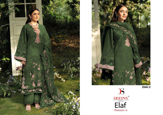 DEEPSY SUIT ELAF 2046 Cotton Embroidery Pakistani Suit Set