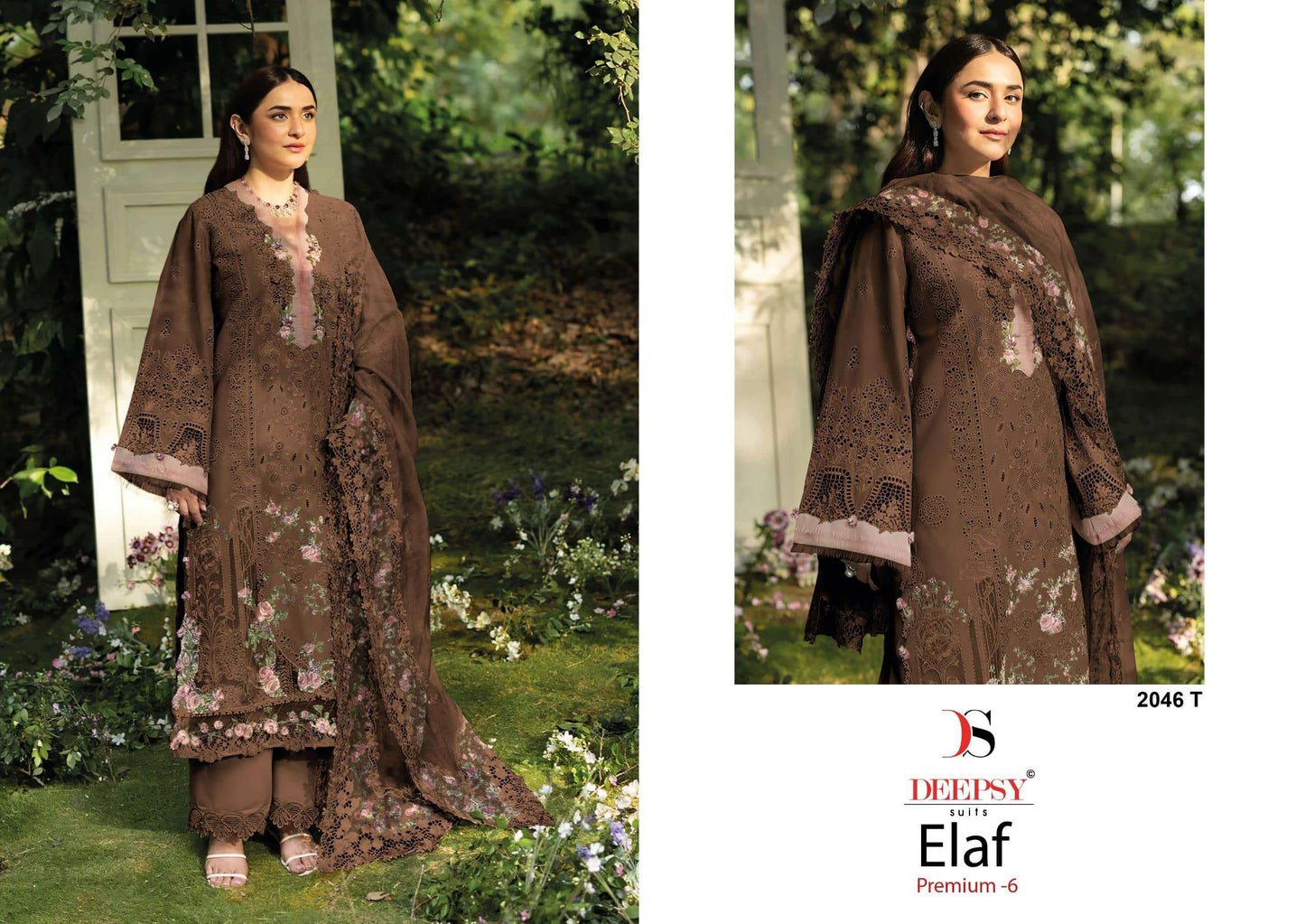 DEEPSY SUIT ELAF 2046 Cotton Embroidery Pakistani Suit Set