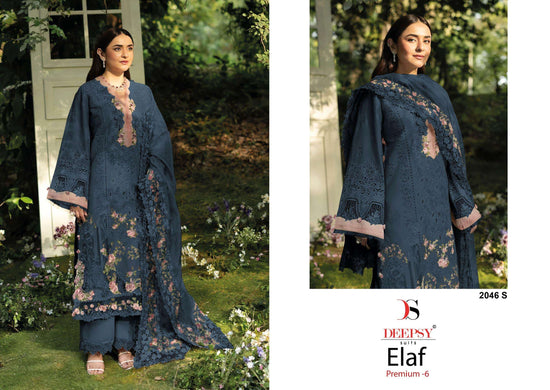 DEEPSY SUIT ELAF 2046 Cotton Embroidery Pakistani Suit Set