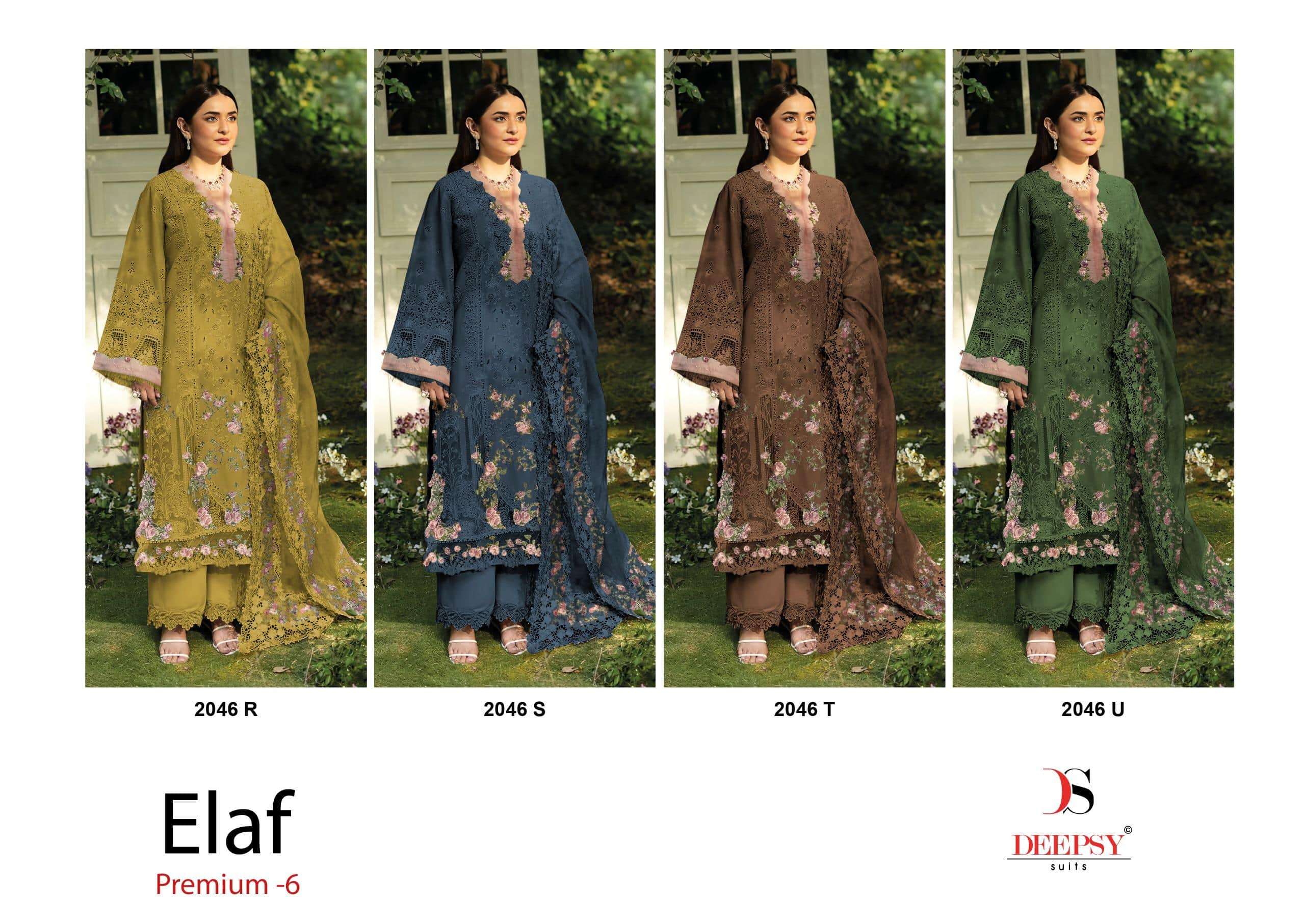 DEEPSY SUIT ELAF 2046 Cotton Embroidery Pakistani Suit Set