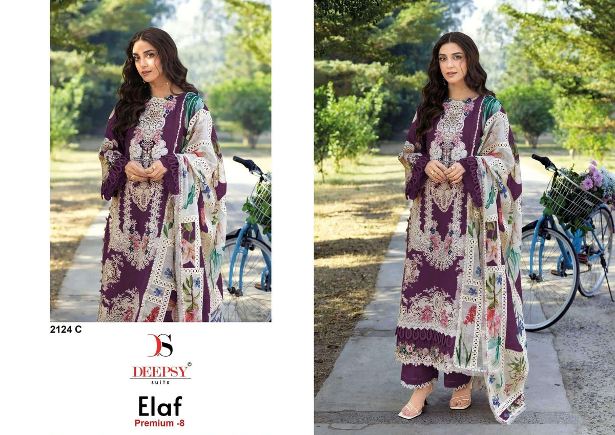 DEEPSY SUIT ELAF 2124 Cotton Pakistani Suit - Amrah Wholesale