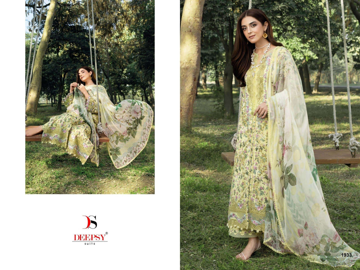 Deepsy Suit Elaf Chikankari Vol-02 Cotton Printed Pakistani Suit - Amrah Wholesale