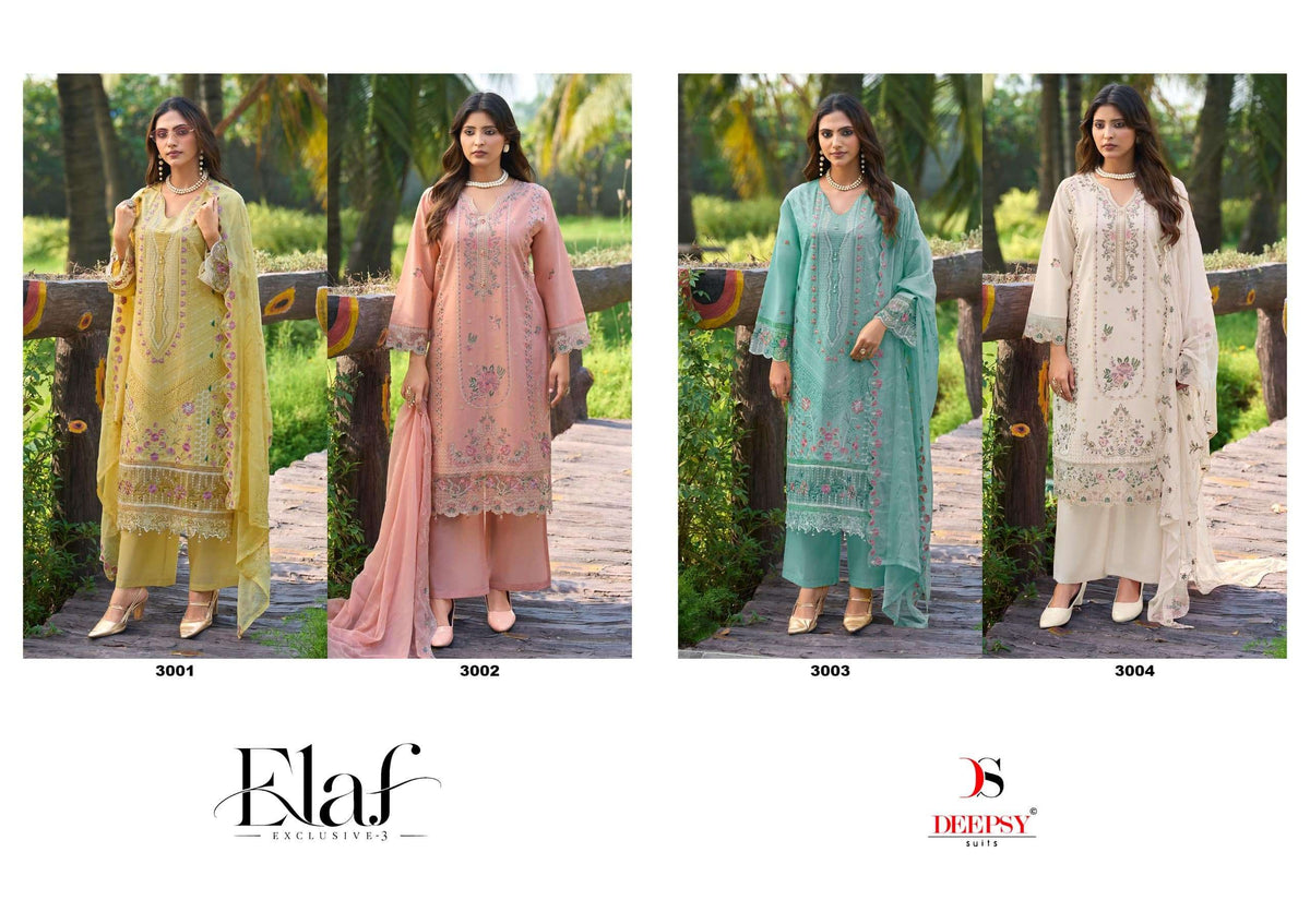 Deepsy Suit Elaf Exclusive Vol-3 Lawn Semi Stitched Pakistani Suit