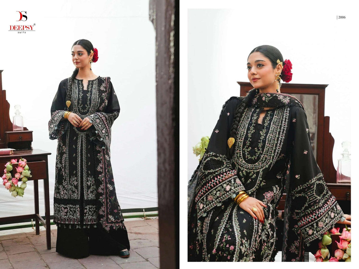 DEEPSY SUIT ELAF PREMIUM VOL - 5 Cotton Embroidery Pakistani Suit - Amrah Wholesale