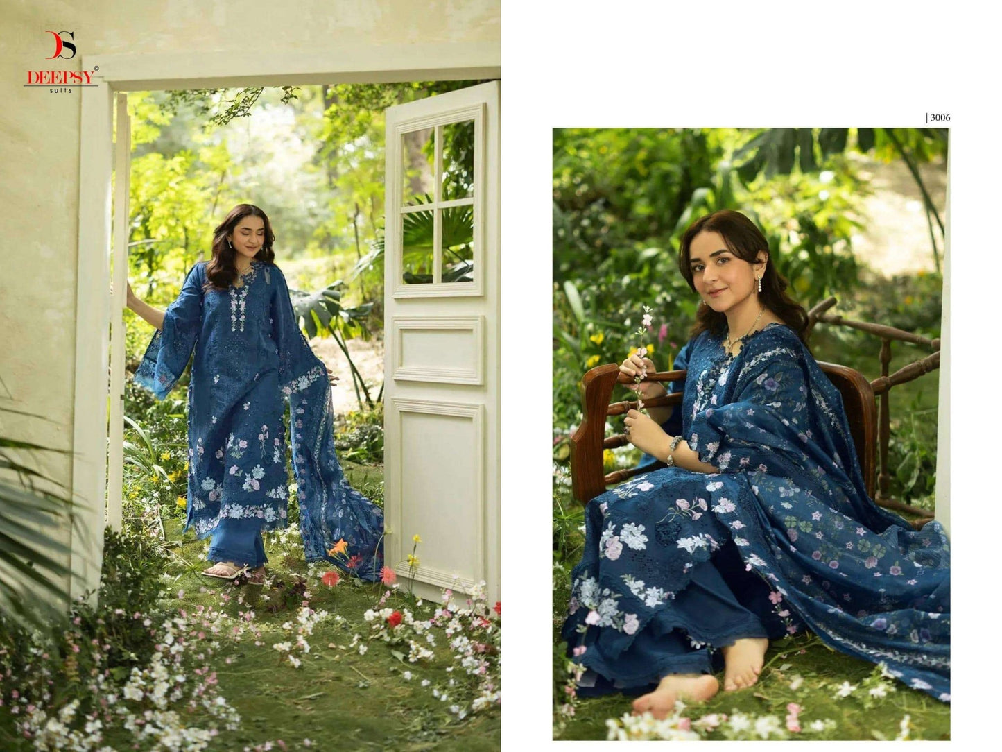 DEEPSY SUIT ELAF PREMIUM VOL-7 Cotton Embroidery Pakistani Suit Set - Amrah Wholesale