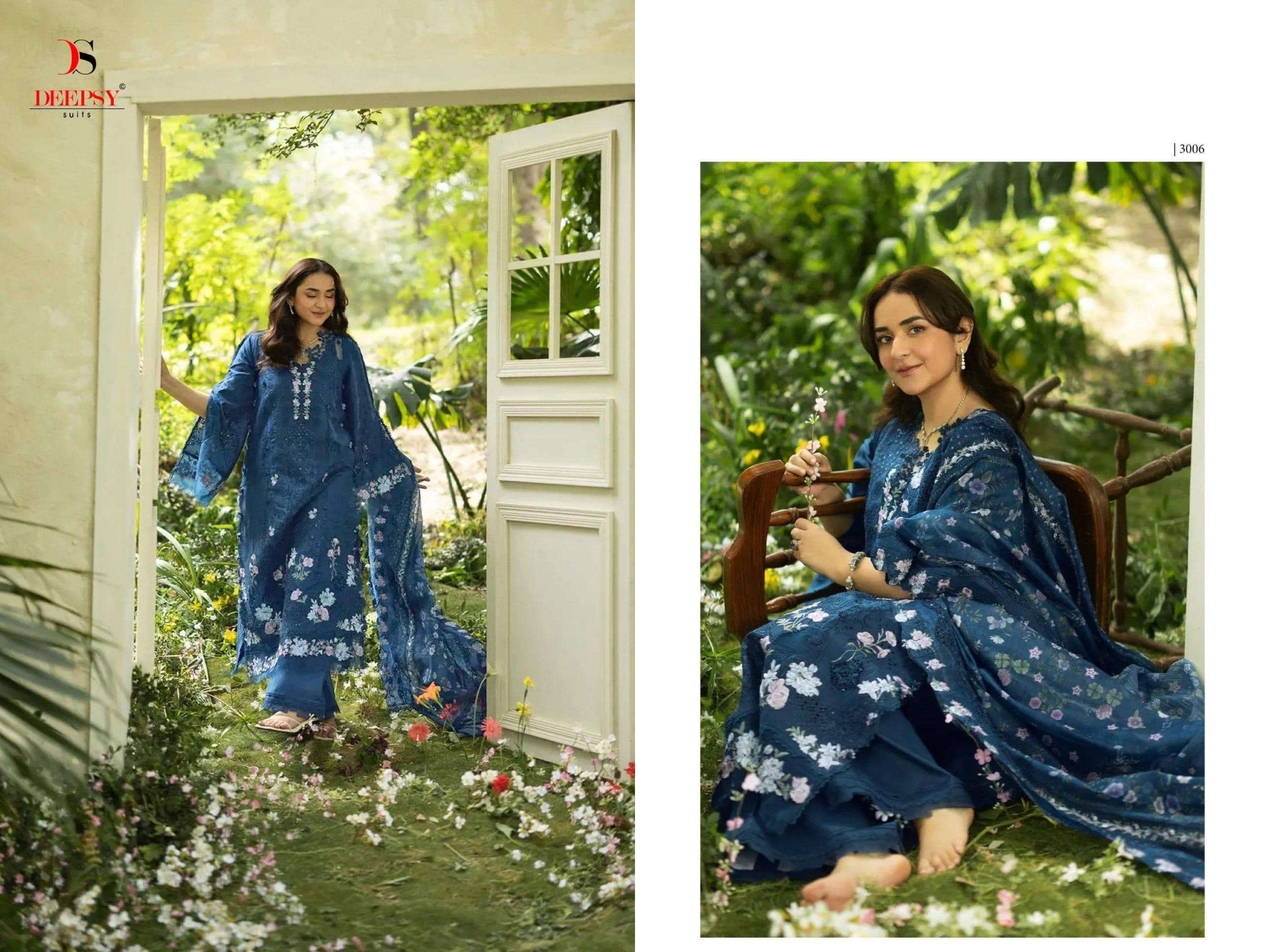 DEEPSY SUIT ELAF PREMIUM VOL-7 Cotton Embroidery Pakistani Suit Set - Amrah Wholesale