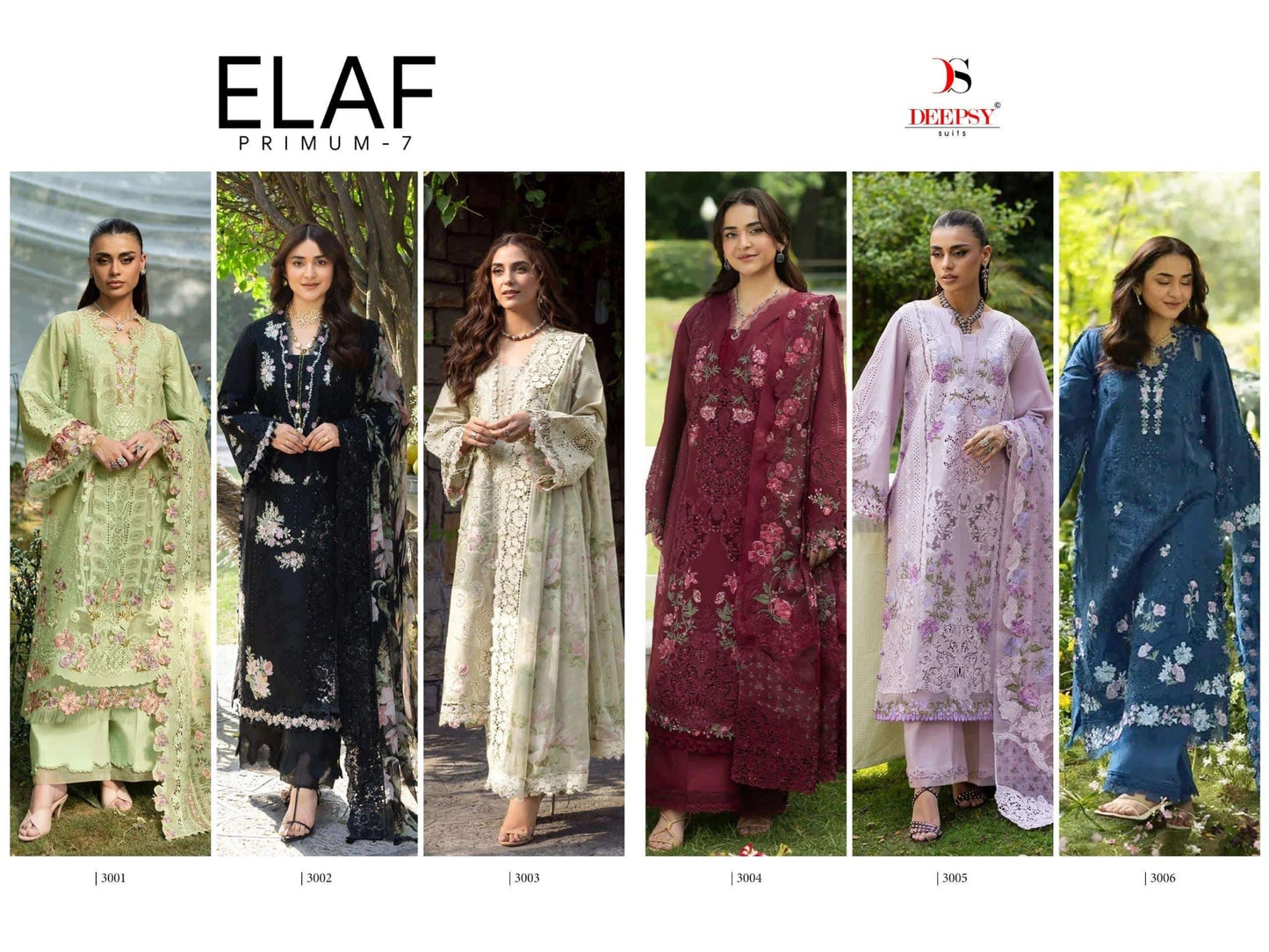 DEEPSY SUIT ELAF PREMIUM VOL-7 Cotton Embroidery Pakistani Suit Set - Amrah Wholesale